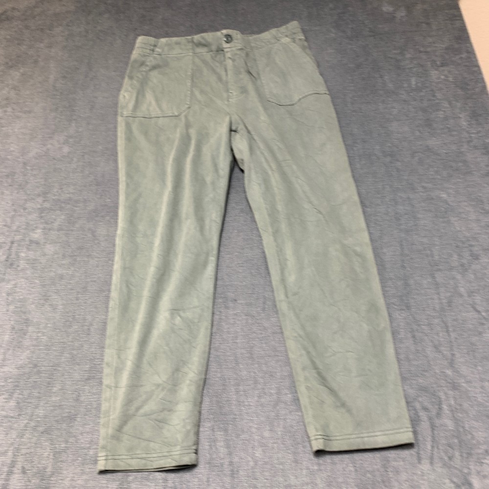 32 Degrees Heat Straight Pants Womens 28x26 Olive Green Zip Fly Comfort Workwear